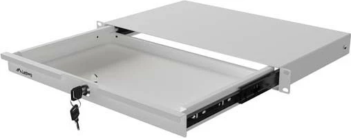 Sirtar rack LANBERG 19" 1U 270mm, me bravë, gri