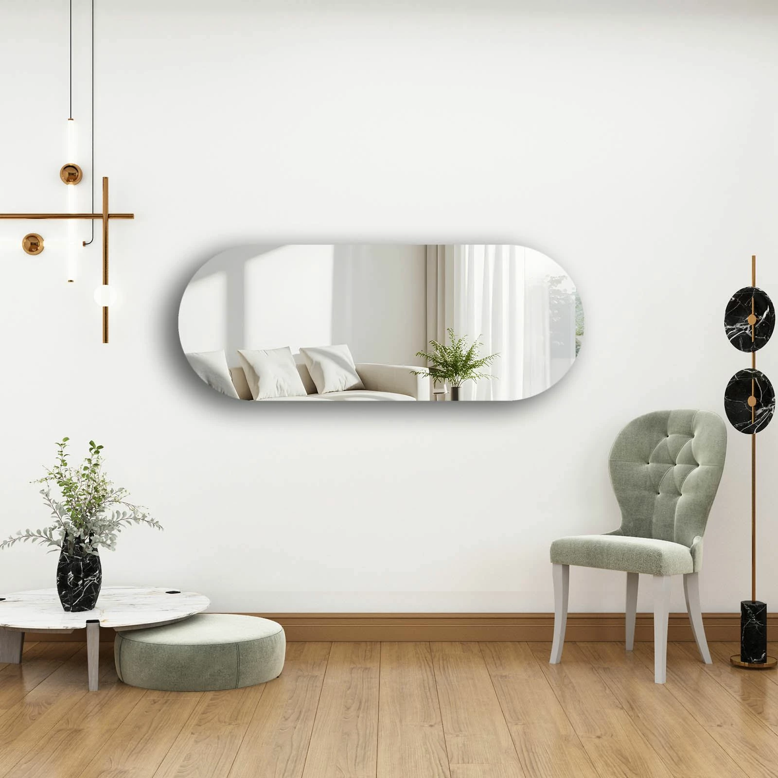 Pasqyrë Skye Decor, shumëngjyrëshe, 52x135cm, 52135Ayna-004
