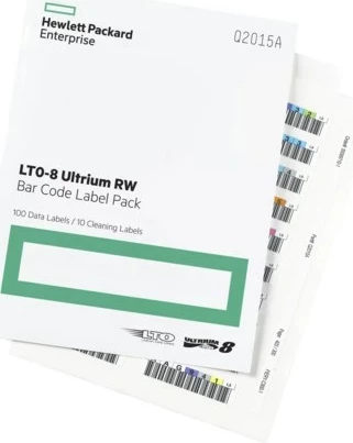 Pako etiketa barkodi për kaseta LTO-8 Ultrium HPE Q2015A, 100 copë, e bardhë