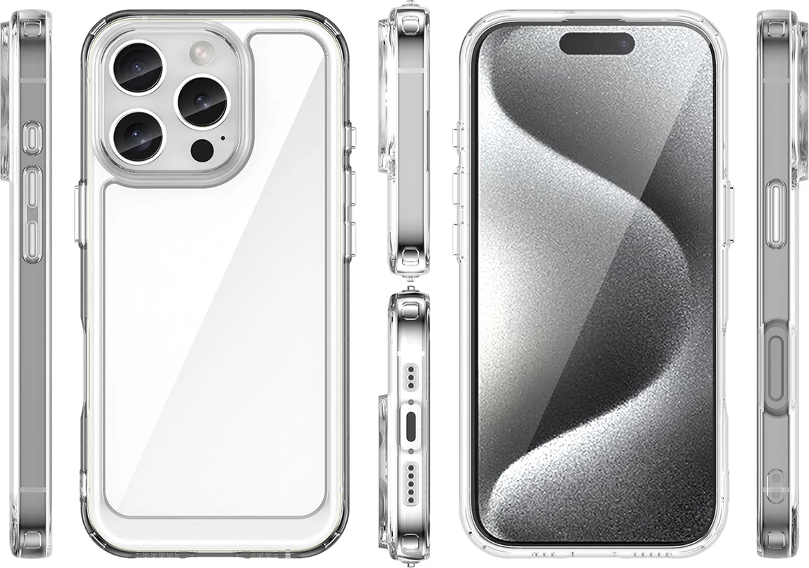 Mbështjellës Hurtel Outer Space Case për iPhone 16e, transparent