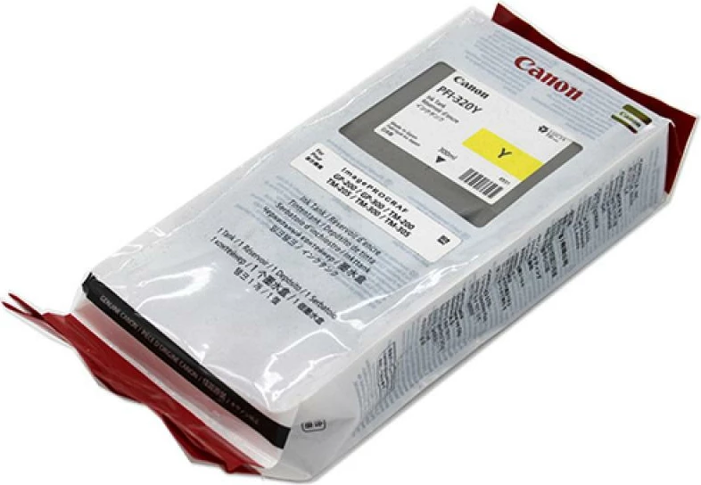 Kartush boje, Canon, PFI-320 (2893C001), 300 ml, e verdhë