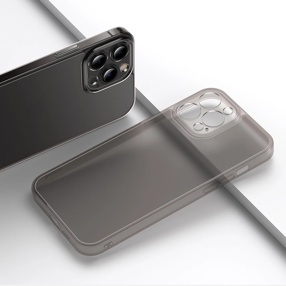 Mbështjellës Baseus Frosted Glass Case për iPhone 13 Pro Max, Transparent