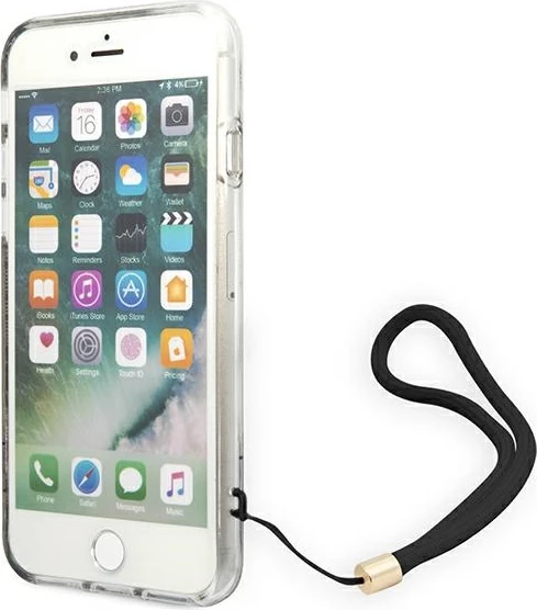 Mbështjellës Guess GUOHCI8H4STW për iPhone SE 2022/SE 2020/7/8, kafe, me rrip