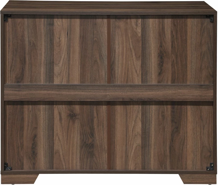 Komodë me 3 sirtarë, ngjyrë arrë-gri, 100x45x80