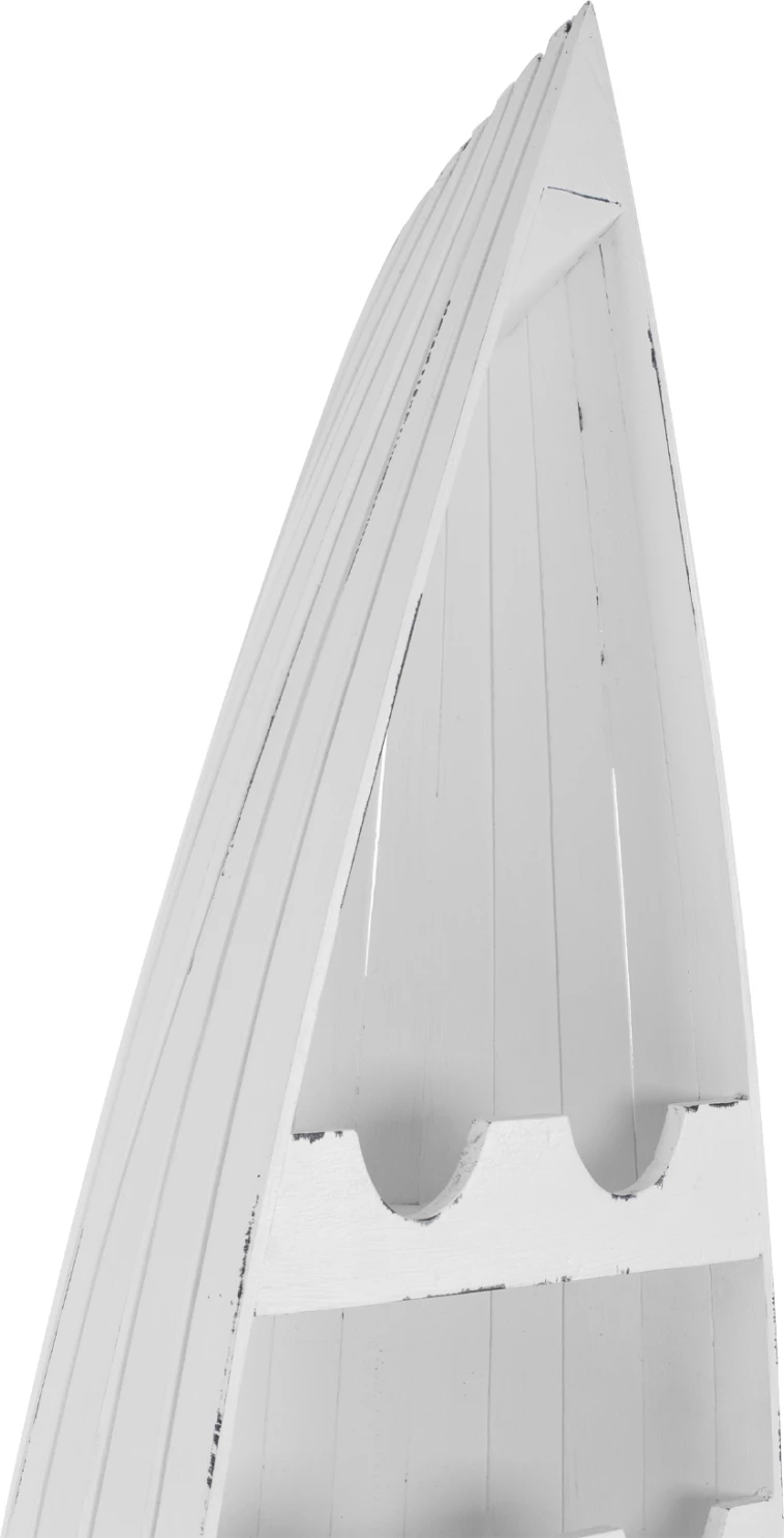 Raft vertikal për shishe, formë anije, dru mahogany, FH9494, 55x30x195H cm