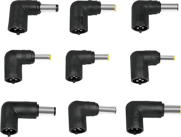 Adapter rryme për laptop LogiLink 90W, universal me 9 maja, i zi
