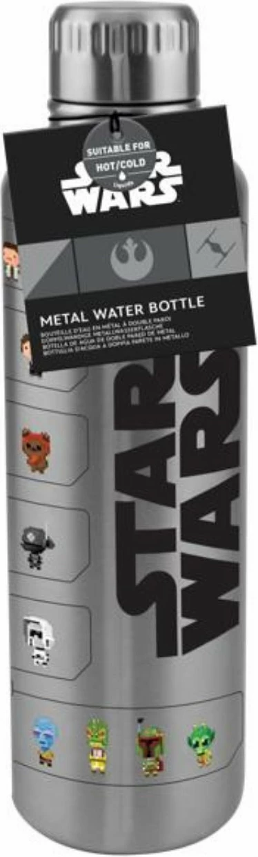Bidon metalik Paladone Star Wars 500 ml, inox, argjendtë