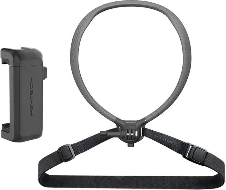 Mbajtës për qafë dhe kraharor PGYTECH CapLock P-GM-176 për kamera sportive dhe telefona, i zi