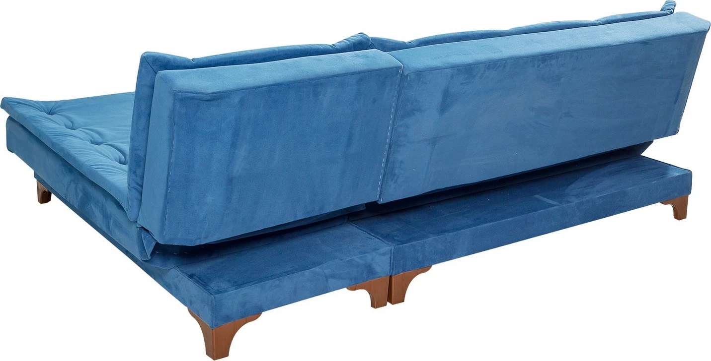 Kënd-sofë krevati Atelier del Sofa, kënd i djathtë, ngjyrë kaltër e errët
