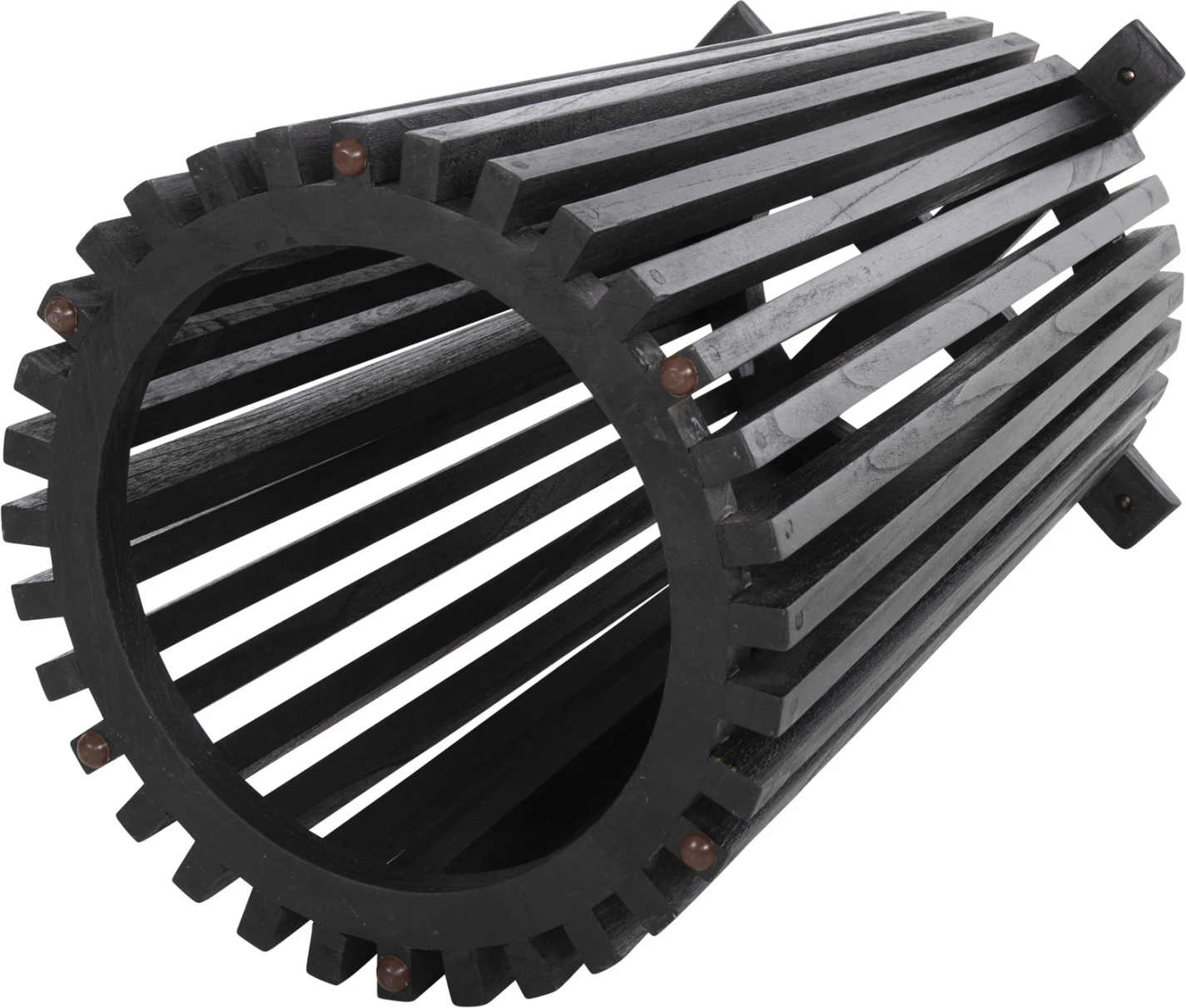 Baza e rrumbullakët për tavolinë FRANTZ FH9459.12, dru Mindi, ngjyrë e zezë, Φ60x74H cm