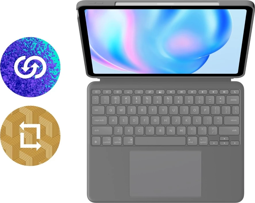 Logitech Combo Touch for iPad Air 13-inch (M2) - Grey - US INT'L