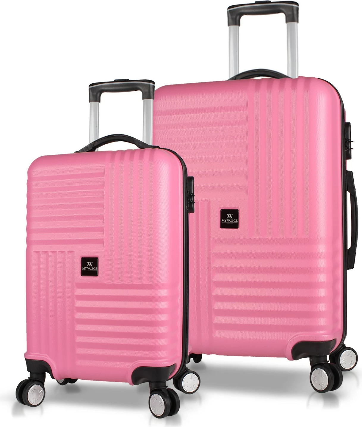 Set valixhesh (2 copë), ngjyrë rozë, Zoozie Bags, 8241
