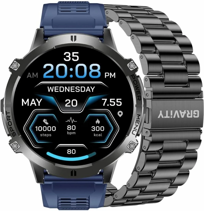 Smartwatch Gravity GT42-2, rrip i zi + byzylyk