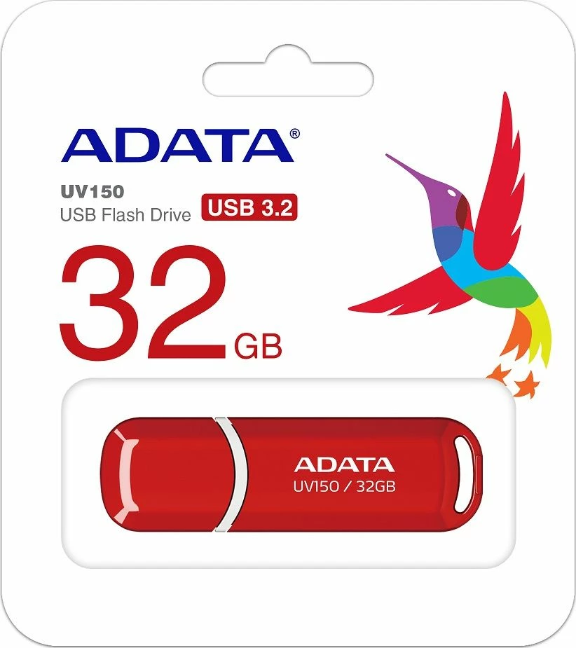 USB flash drive ADATA UV150 32 GB USB 3.2 Gen 1, e kuqe