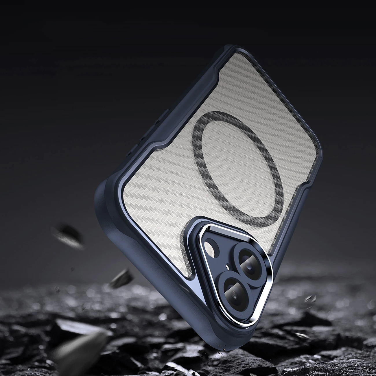 Mbështjellës Hurtel Leading Series MagSafe për iPhone 16 Plus, TPU, Kaltër