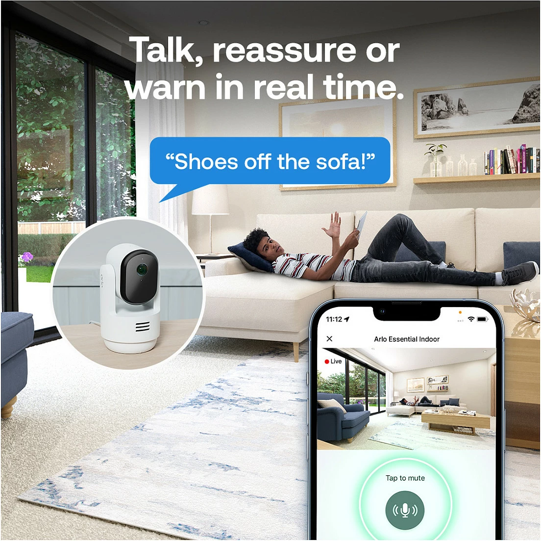 Kamerë sigurie IP Arlo Essential 3, 2K PTZ, set 2 copë, Wi‑Fi/PoE/USB, e bardhë