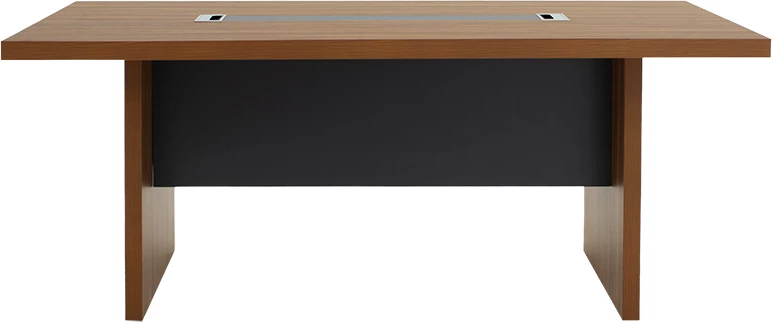 Tavolinë konferencash Oscar, ngjyrë arre-antracit, 200x100x76cm