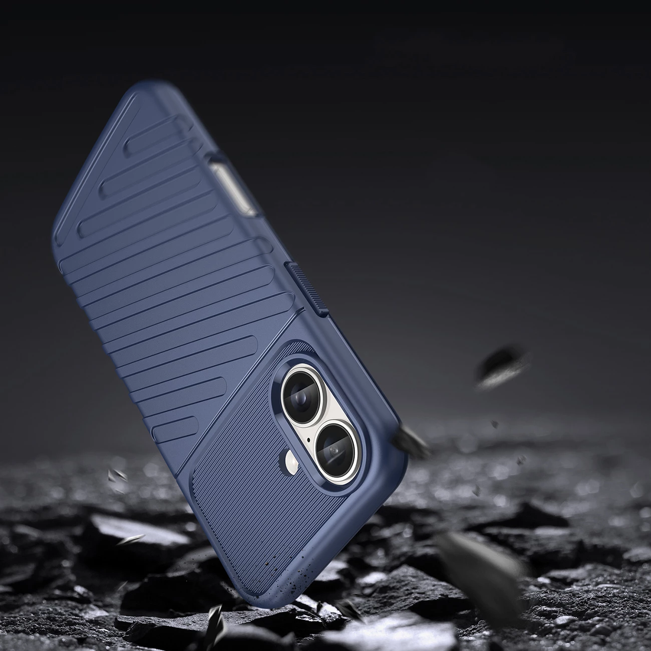 Mbështjellës Hurtel Thunder Case për iPhone 16 Plus, TPU, Blu