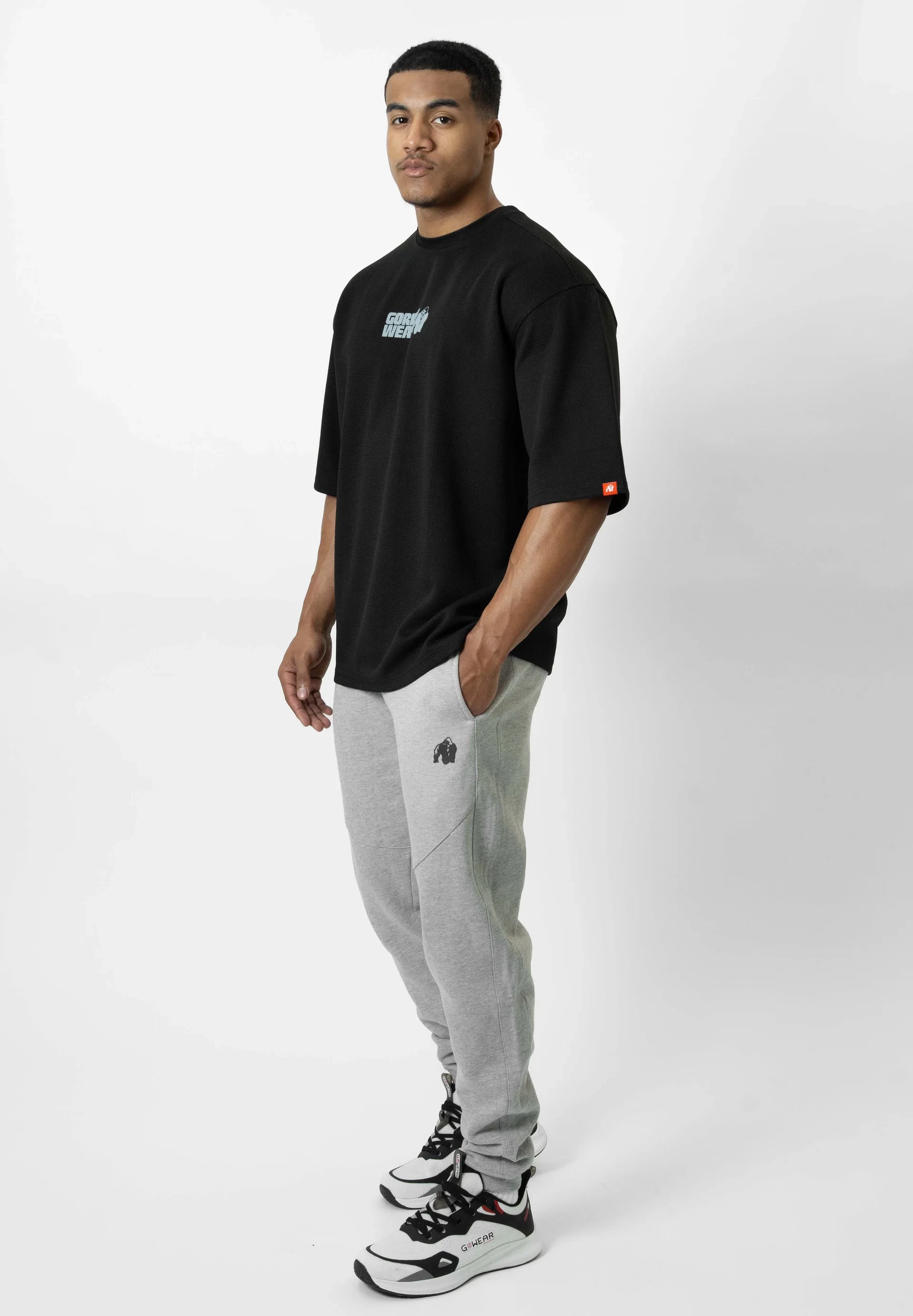 Idaho Oversized Waffle T-Shirt - Black [Madhësia: M]