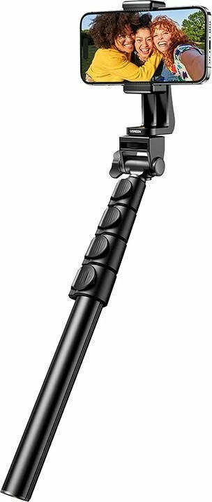 Selfie stick tripod UGREEN LP680, 1-1.8 m, me telekomandë Bluetooth 5.0, i zi, set 2 pjesë
