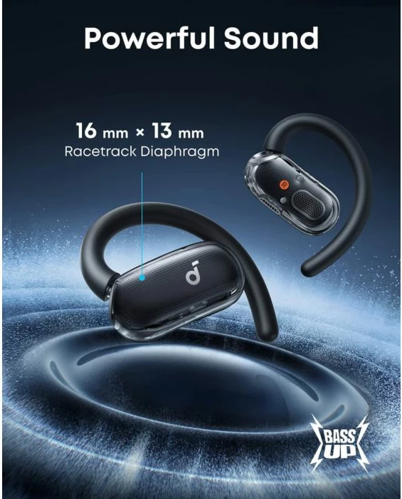 Kufje wireless ANKER Soundcore V40i, open-ear me grepë të rregullueshëm, të zeza