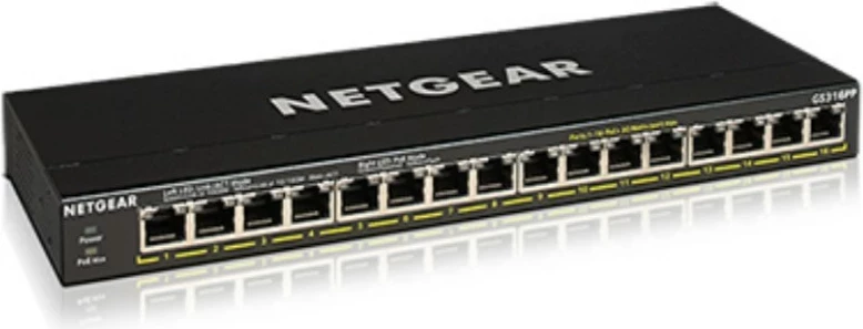 Switch NETGEAR GS316PP, 16 porta Gigabit, PoE+, i zi