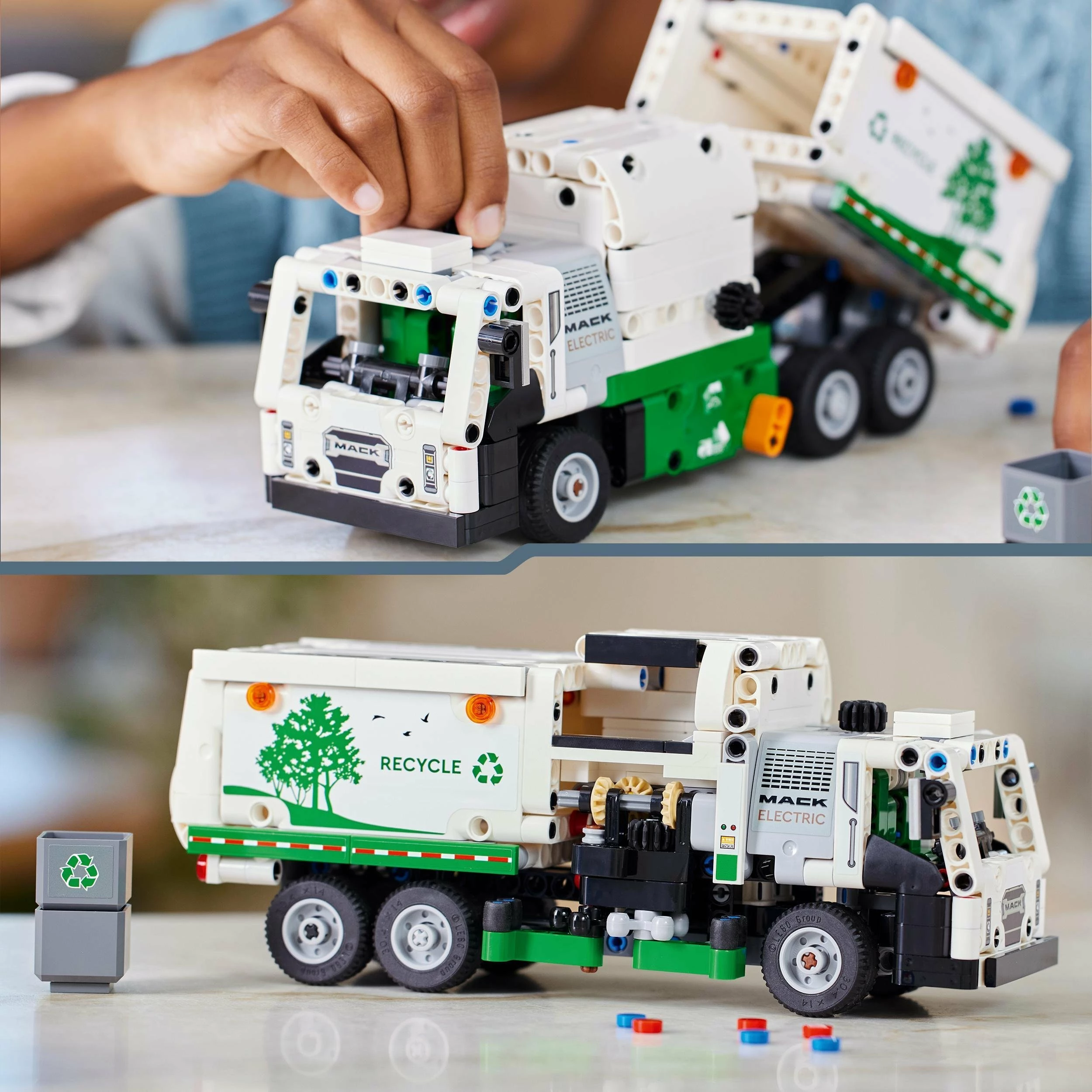 Set LEGO Technic LEGO Mack LR Electric Garbage Truck 42167, 503 copë, 8+