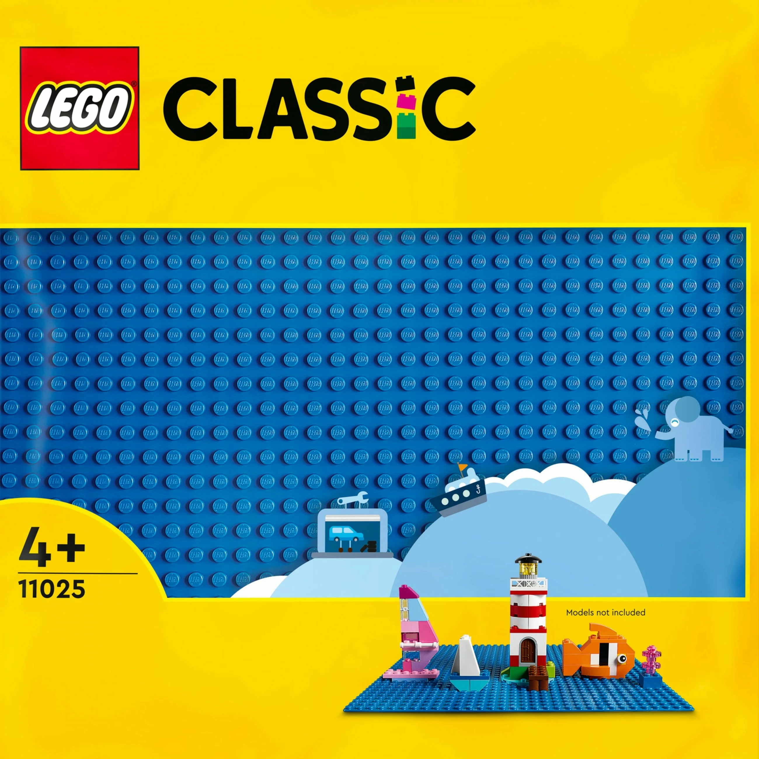 Set ndërtimi LEGO Classic Blue Baseplate, 11025, plastikë, shumëngjyrësh