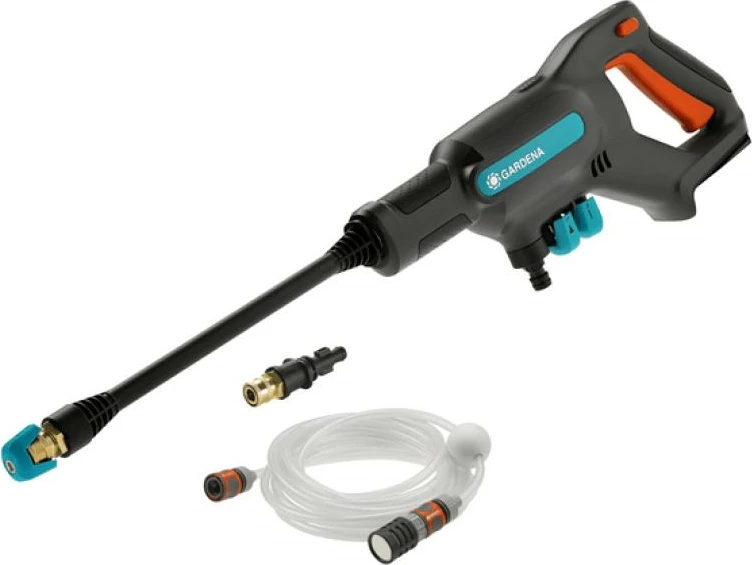 Pastrues me presion Gardena AquaClean 24/18V Solo 14800-55, 24 bar, pa bateri/karikues, zorrë thithëse 5 m + gryka 0°/15°/40°
