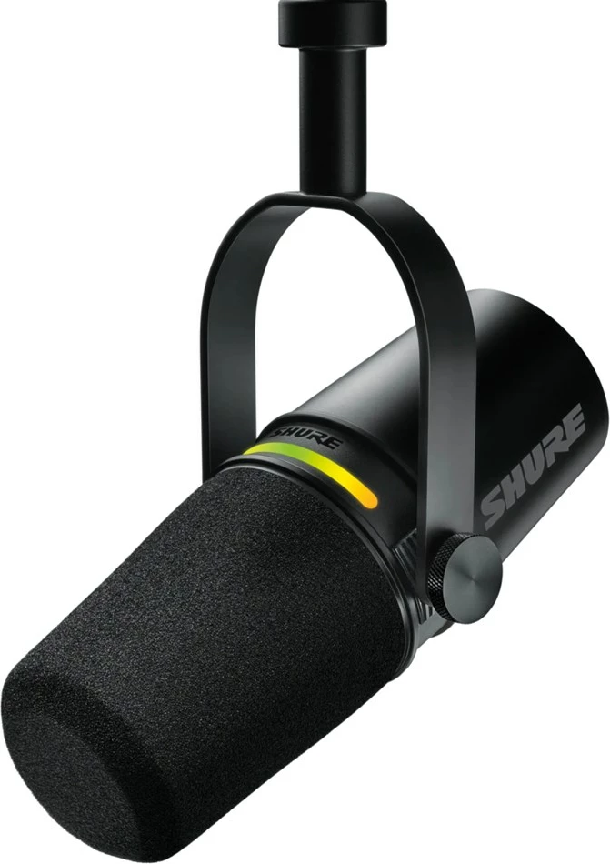 Mikrofon Shure MV7+-K-BNDL, XLR/USB-C, i zi + mbajtëse tavoline GATOR