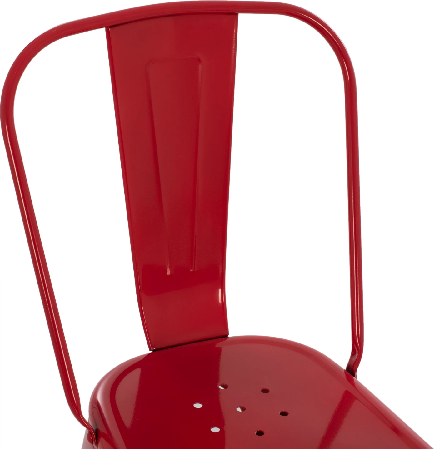 Karrige për ngrënie Melita FH8641.04 metalike, ngjyrë e kuqe, 43x50x82H cm