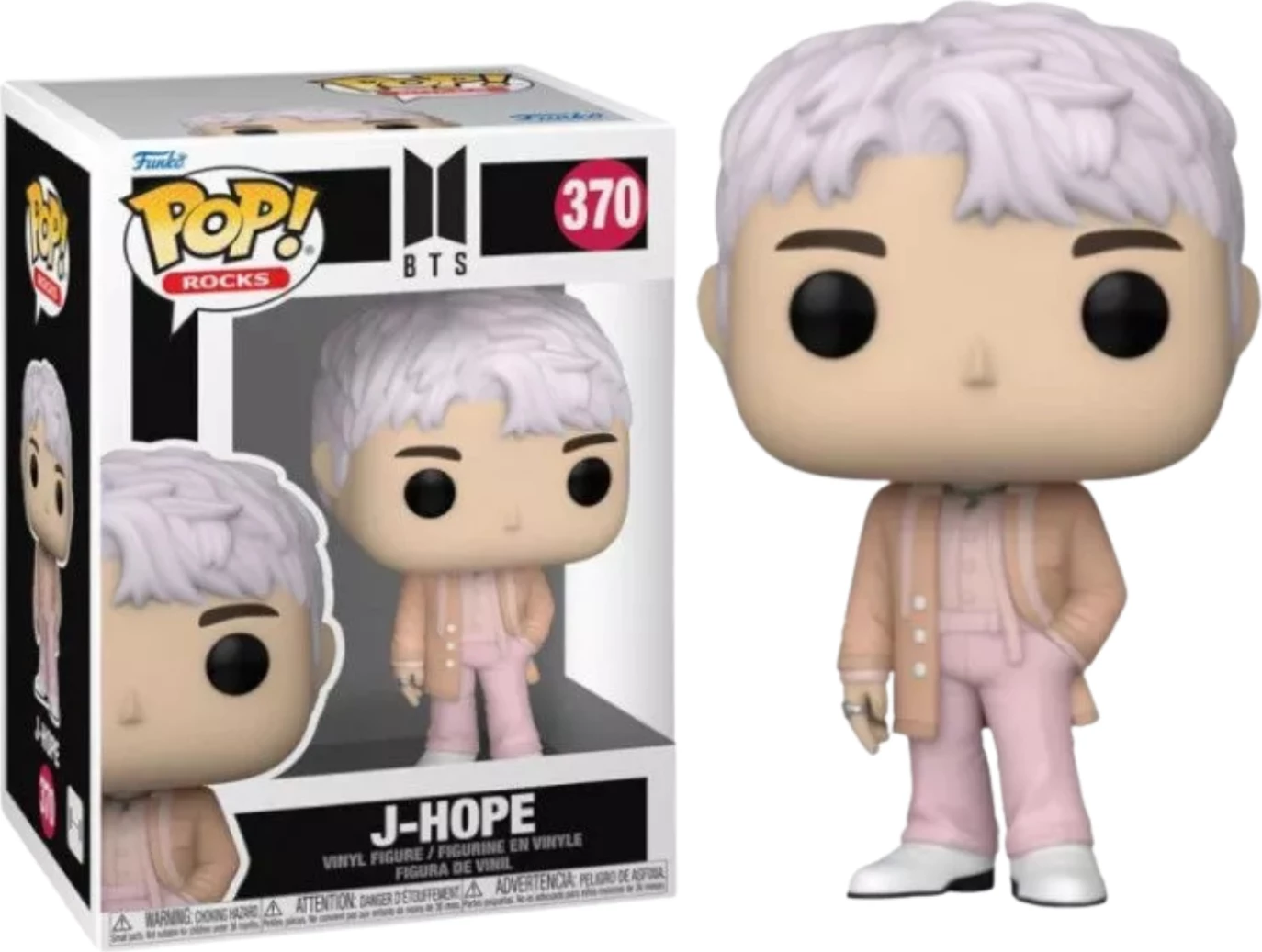 Figurinë koleksionuese Funko Pop Rocks BTS J-Hope, vinyl, rozë