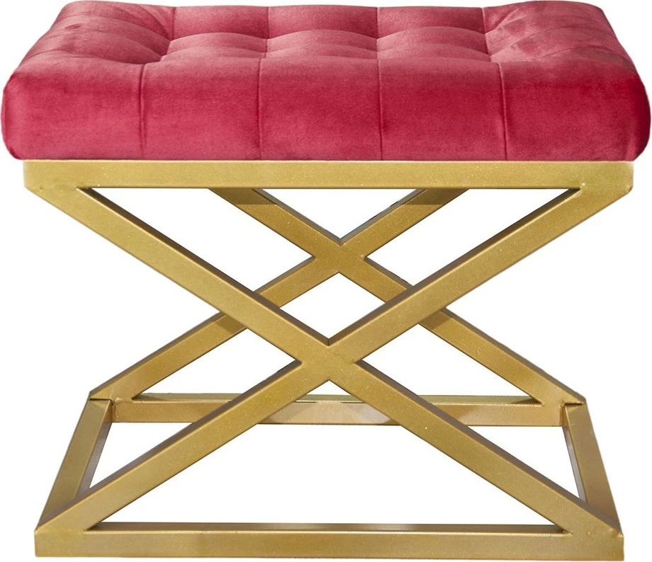 Puf Atelier del Sofa, ngjyrë ari dhe e kuqe, Capraz