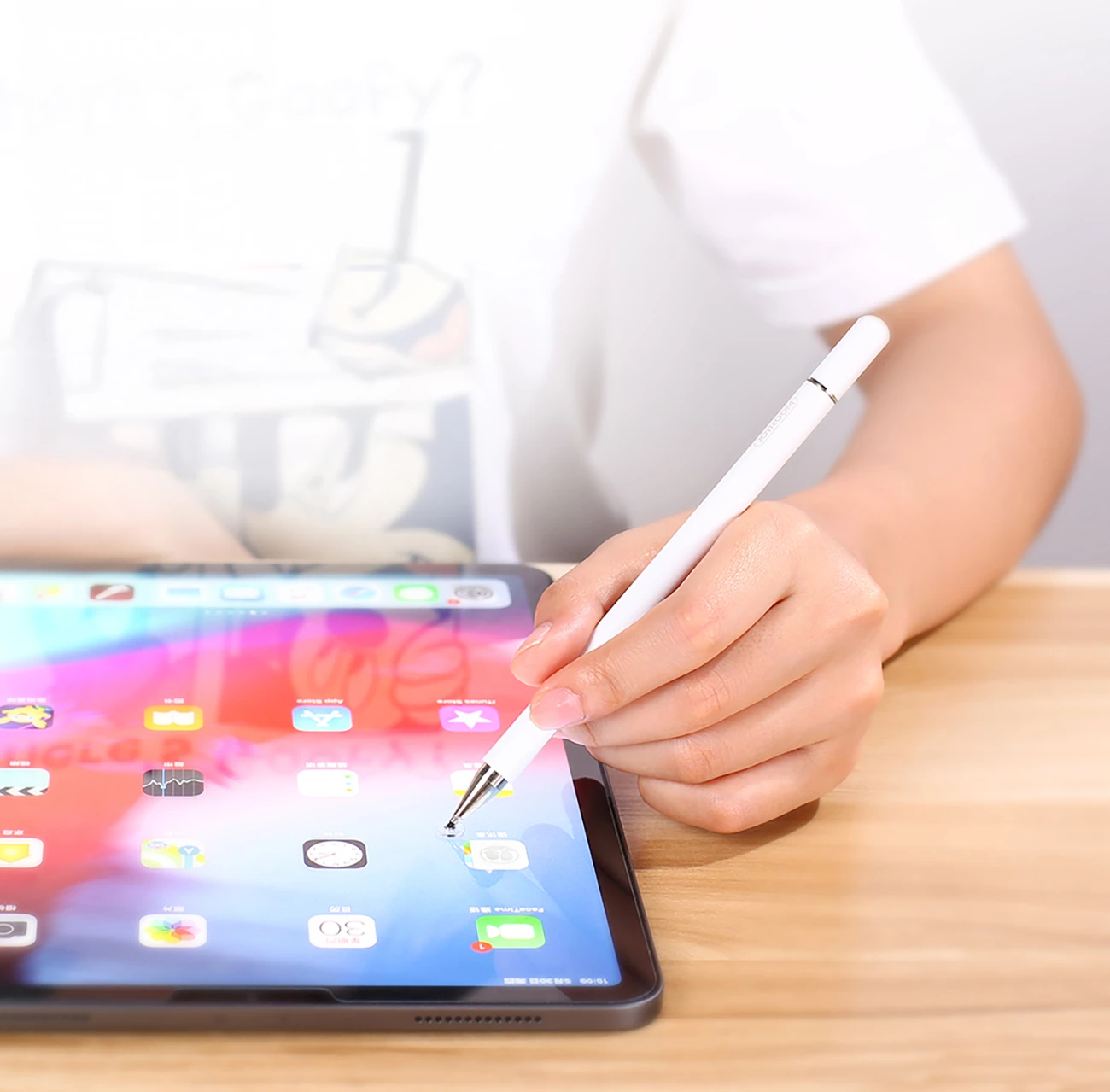 Stylus Joyroom JR-BP560S Excellent Series, për ekrane me prekje, i bardhë