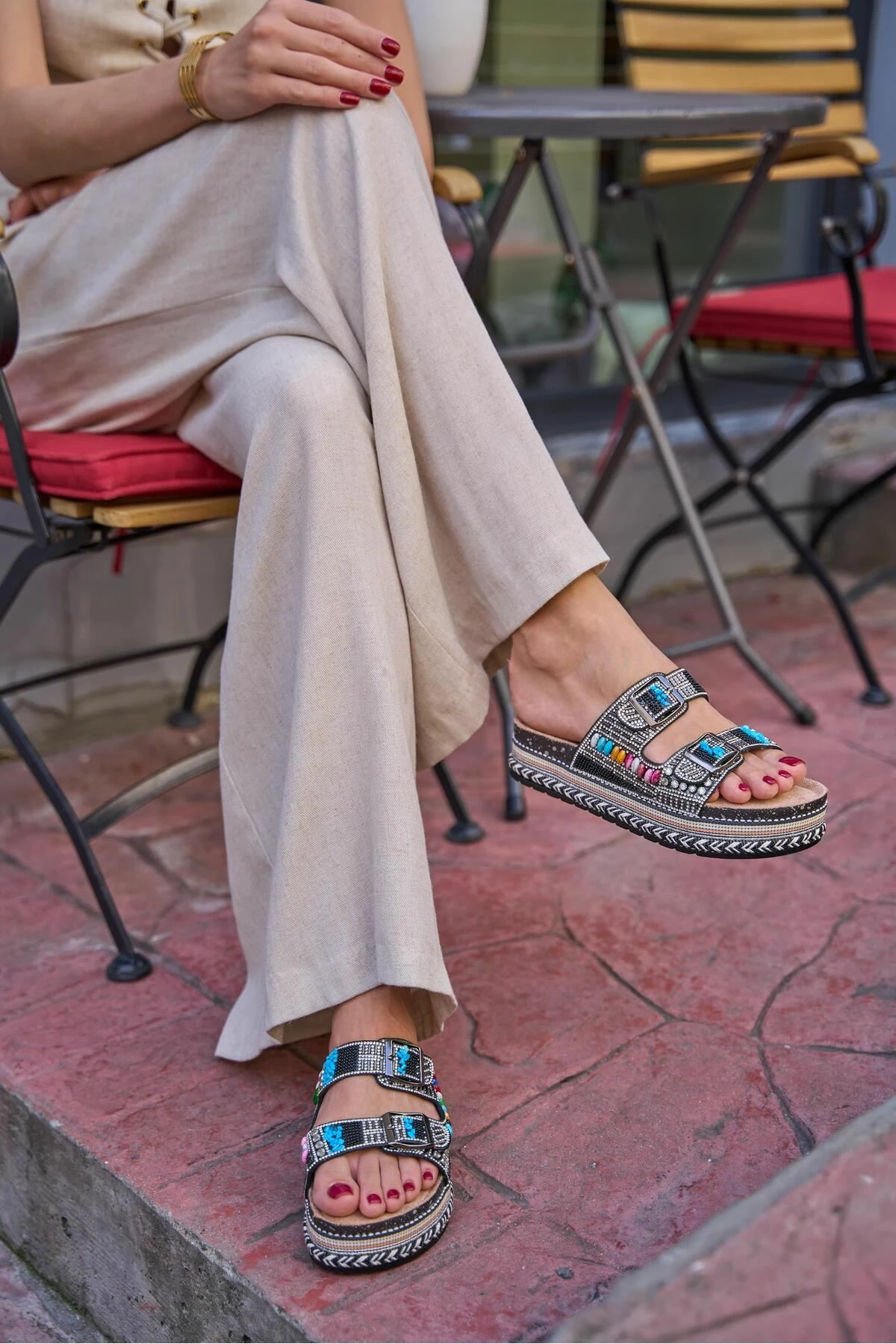 Pantofla për gra, Jumeon, MK1340125YR20-001, e zezë