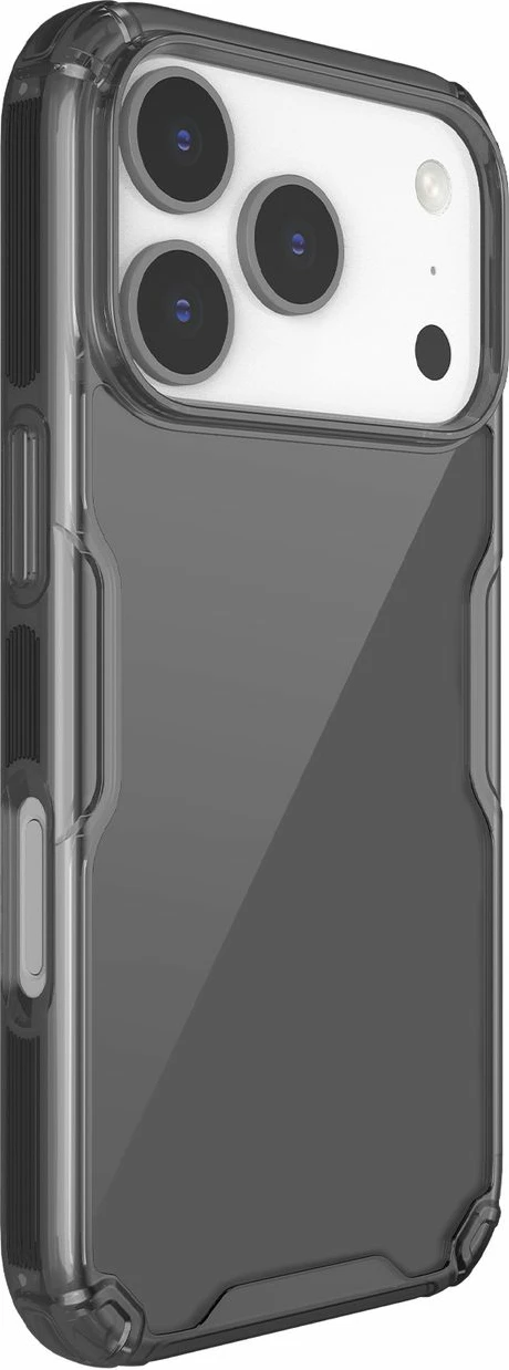 Mbështjellës Nillkin Nature TPU Pro për iPhone 17 Pro, gjysmë-transparent, i zi