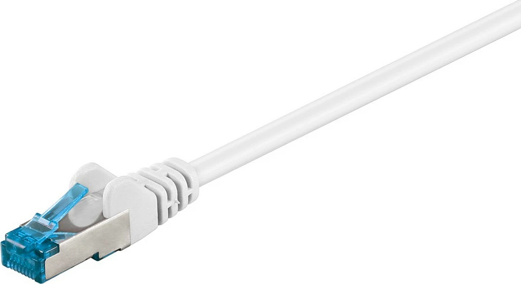 Kabllo rrjeti Goobay Cat6a RJ45, 0.25 m, S/FTP, PoE+, e bardhë
