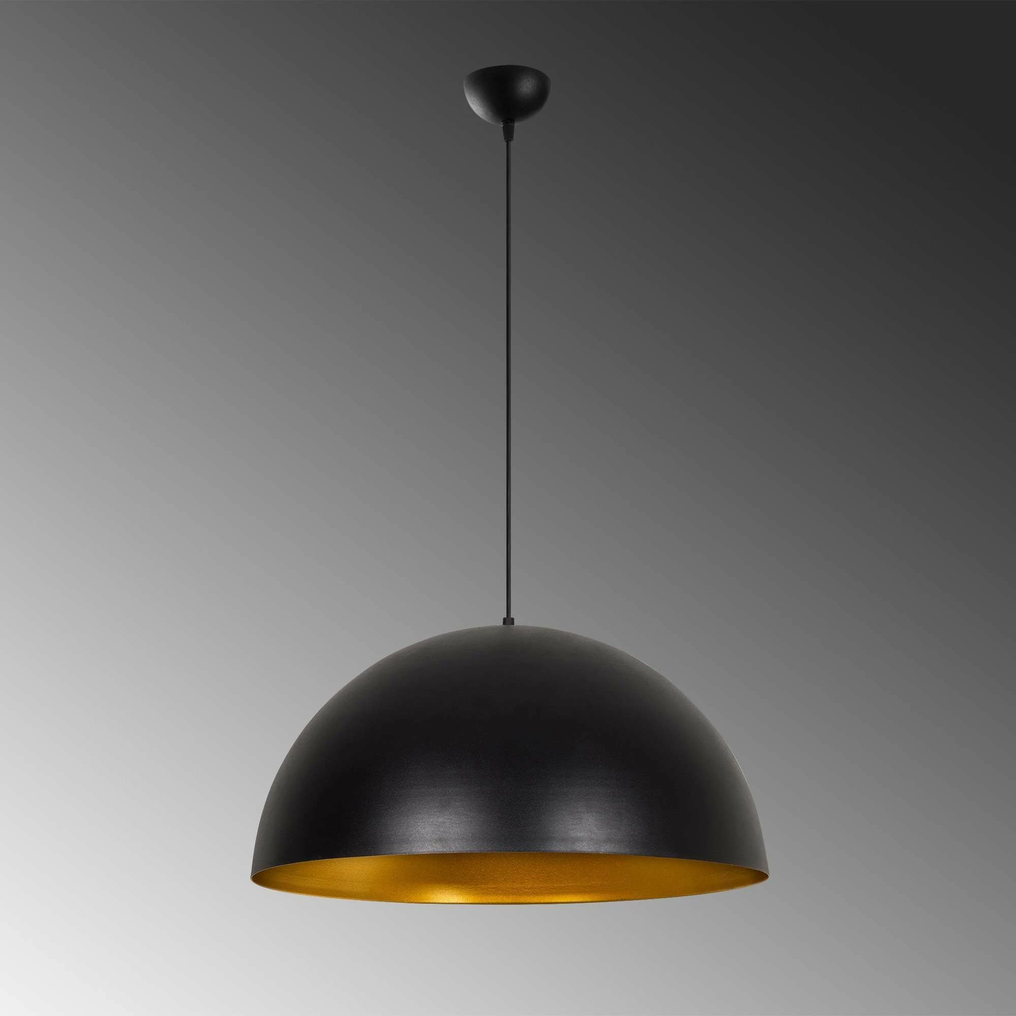 Llambë tavani Opviq, Sivani - MR - 724, e zezë dhe ari, trup metalik, Ø60x126cm