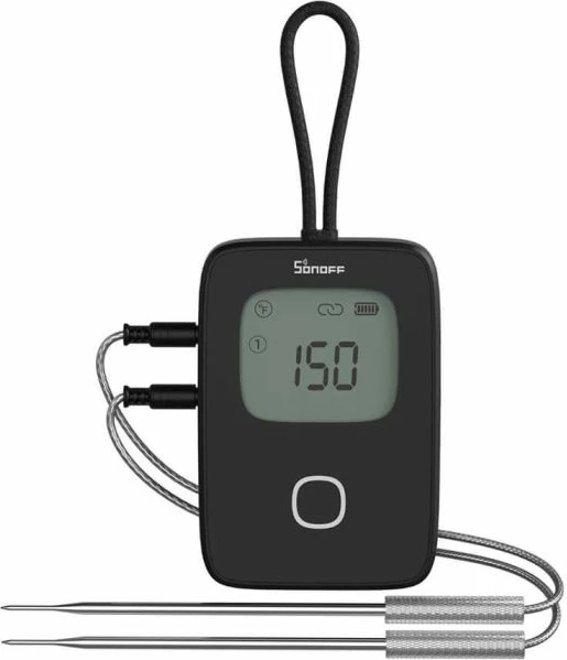 Termometër mishi SONOFF BMT01, monitorim me aplikacion, set me 2 sonda, i zi