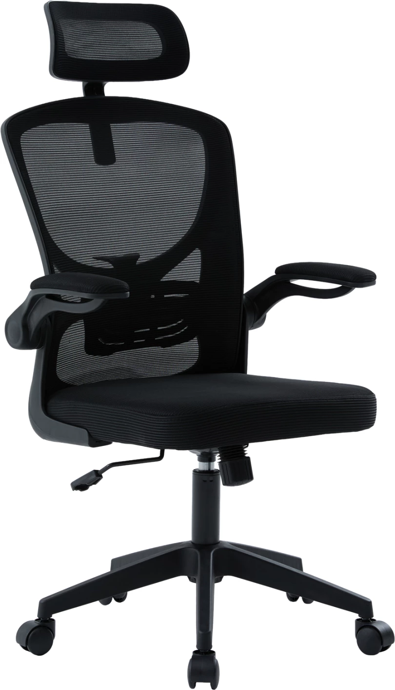 Karrige zyre ergonomike FLOATER, material rrjetë e zezë, FH1230.01, 62x62x106-116cm
