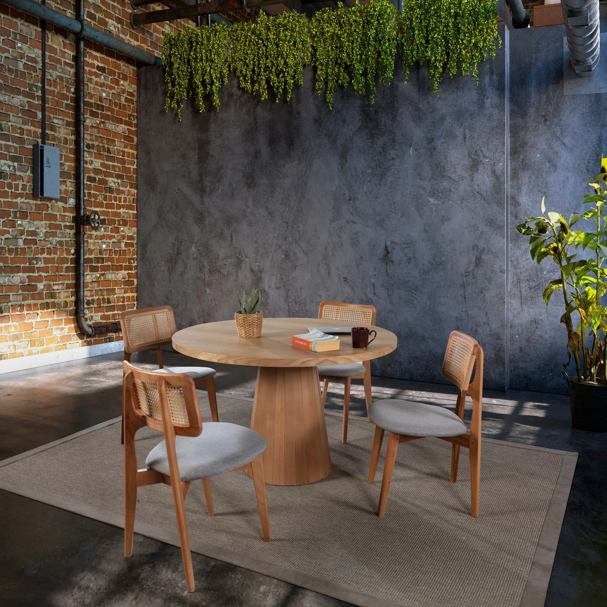 Tavolinë me karrige për ngrënie, 5 copë, Skye Decor, Albero146