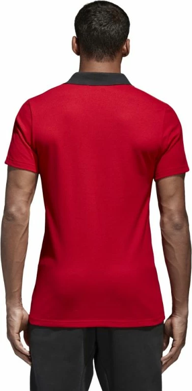Fanellë polo adidas për meshkuj, e kuqe