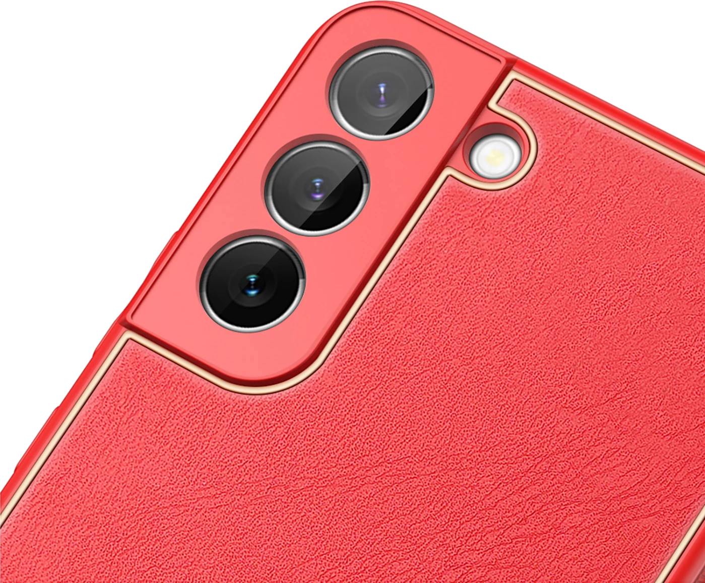 Mbështjellës Dux Ducis Yolo për Samsung Galaxy S22+, lëkurë ekologjike, Kuq