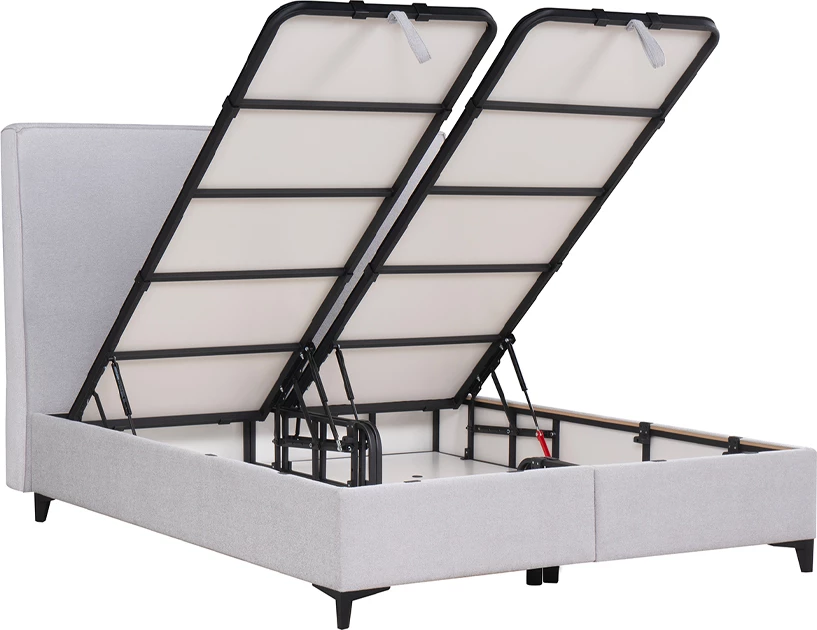 Krevat me hapësirë për depo, ngjyrë e bardhë, 217x160x120cm