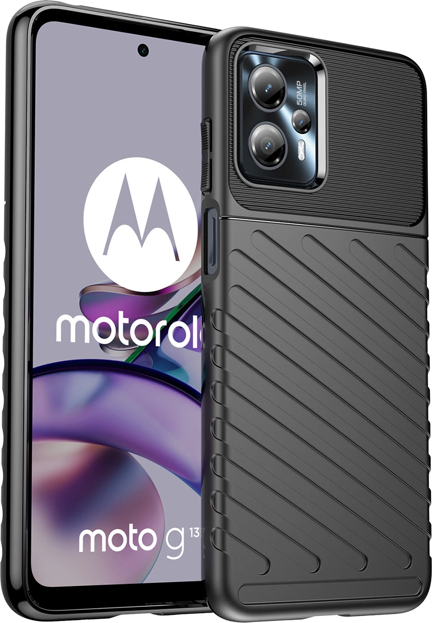 Mbështjellës Hurtel Thunder Case për Motorola Moto G13, TPU, i zi