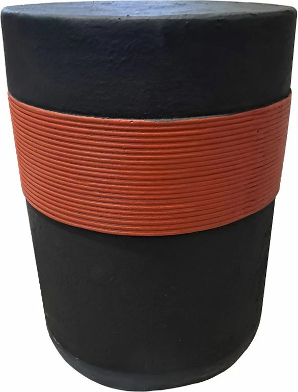 Tavolinë anësore Belt, e zezë, kafe e kuqërremtë, 38.5x38.5x52