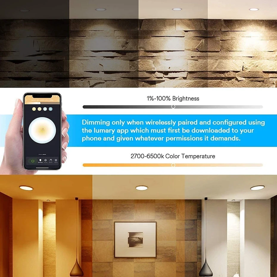 Llambë Tech Time WIFI Downlight Smart LED Bulb- Smart Tuya APP ( 9w)