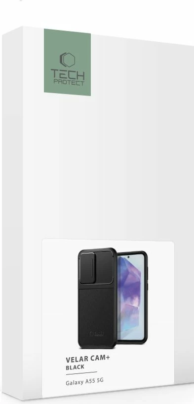 Mbështjellës Tech-Protect Velar Cam+ për Samsung Galaxy A55 5G, i zi