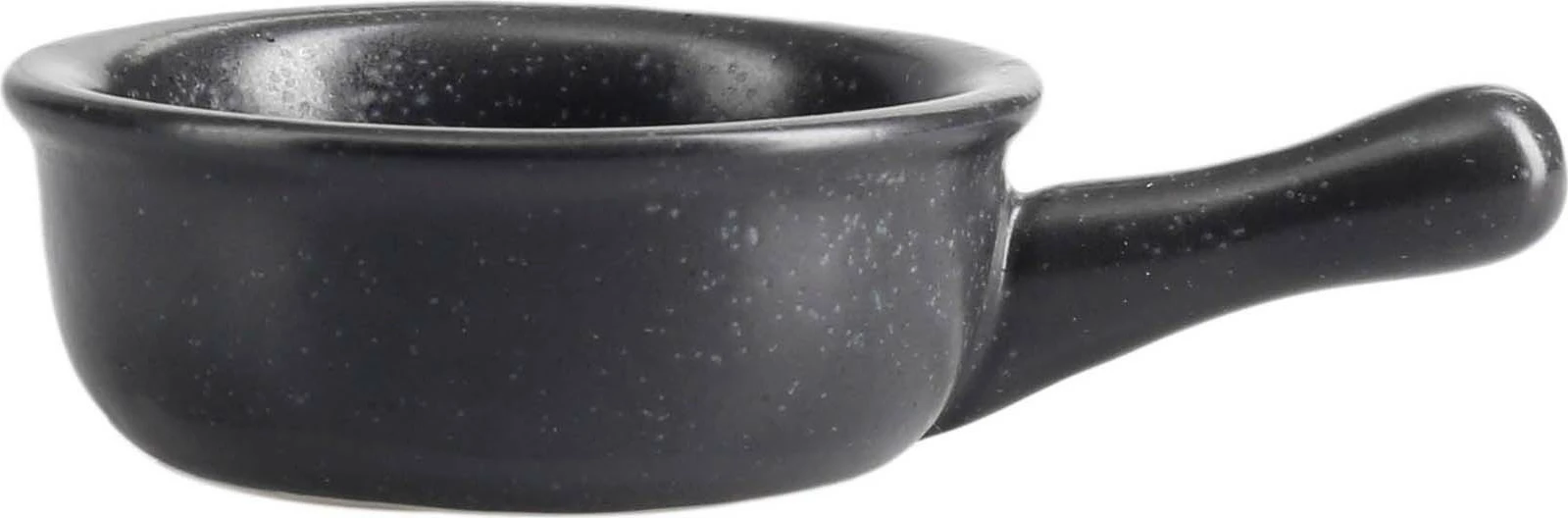 Mini pjatë me dorezë Porland Seasons Coal 60 mm 40 ml, e zezë, set 6 copë