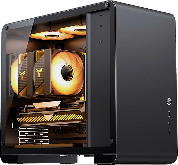 Kasë Jonsbo U4 Mini, Micro-ATX, Tempered Glass, e zezë